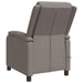 Massage Recliner Taupe Stof