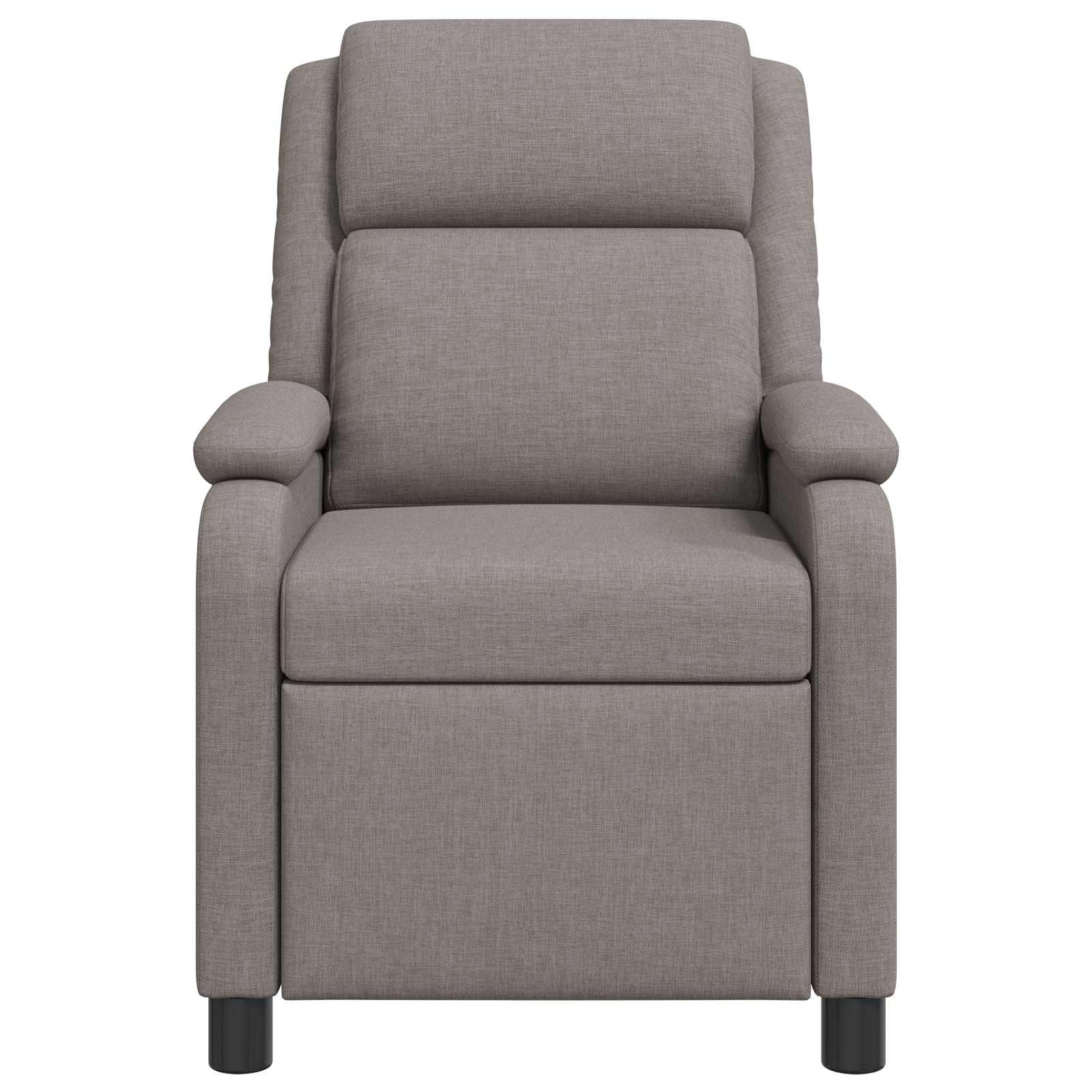 Massage Recliner Taupe Stof