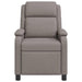 Massage Recliner Taupe Stof