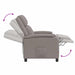 Massage Recliner Taupe Stof