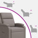 Massage Recliner Taupe Stof