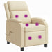 Massage Recliner Crèmekleurig Stof