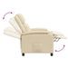 Massage Recliner Crèmekleurig Stof