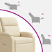 Massage Recliner Crèmekleurig Stof