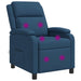 Massage Recliner Blauw Stof