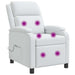 Massage Recliner Wit Stof