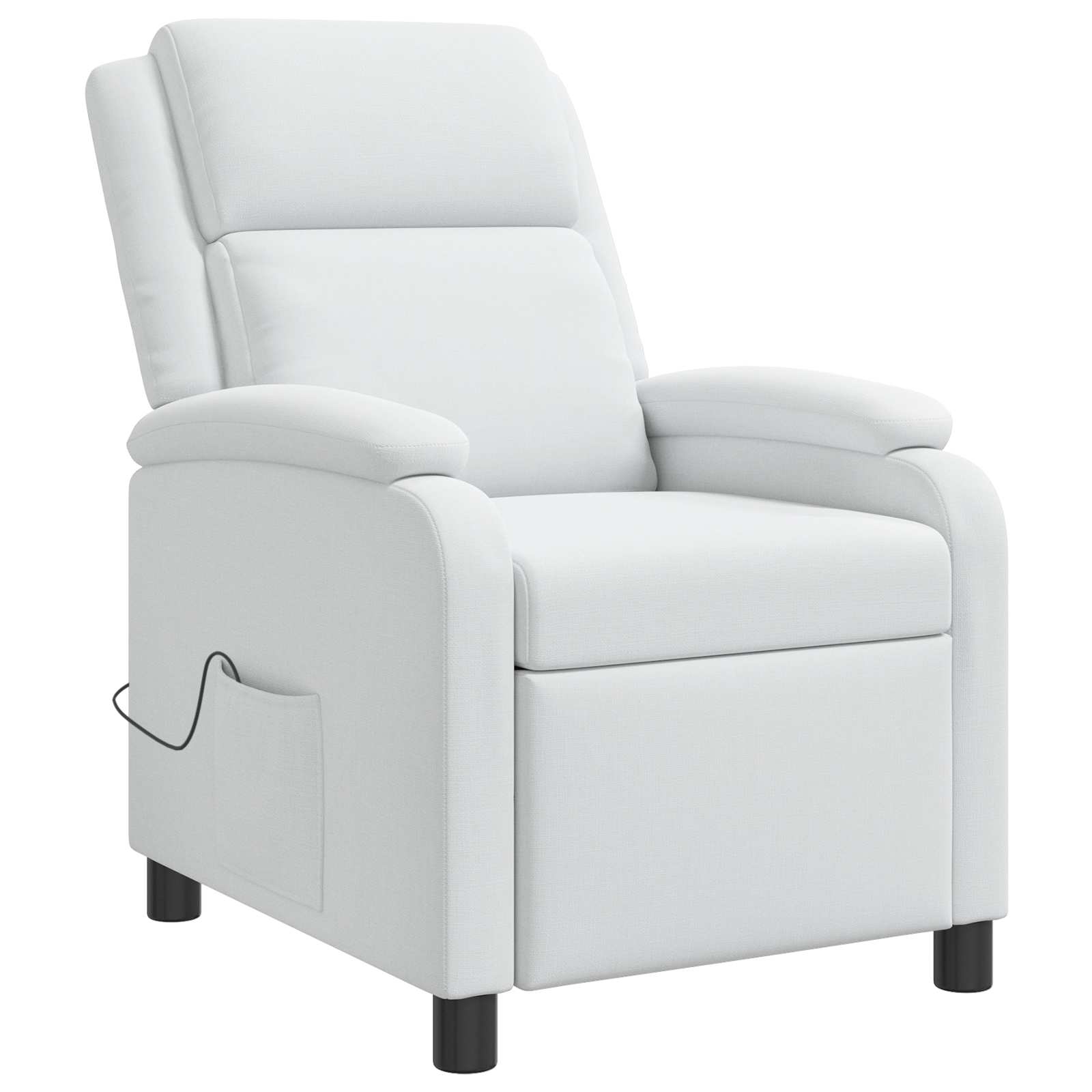 Massage Recliner Wit Stof