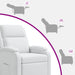 Massage Recliner Wit Stof