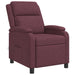 Massage Recliner Paars Stof