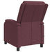 Massage Recliner Paars Stof