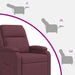 Massage Recliner Paars Stof