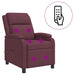 Massage Recliner Paars Stof