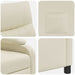 Relaxfauteuil Crèmekleurig Kunstleer