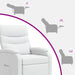 Relaxfauteuil Wit Kunstleer
