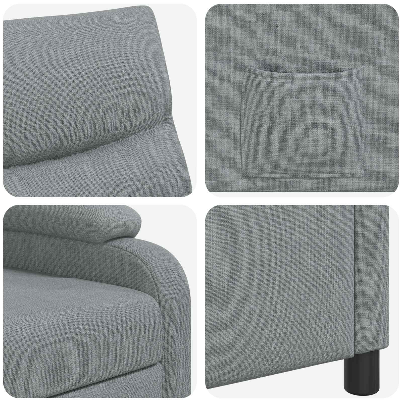 Relaxfauteuil Lichtgrijs Stof