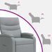 Relaxfauteuil Lichtgrijs Stof