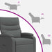 Relaxfauteuil Donkergrijs Stof