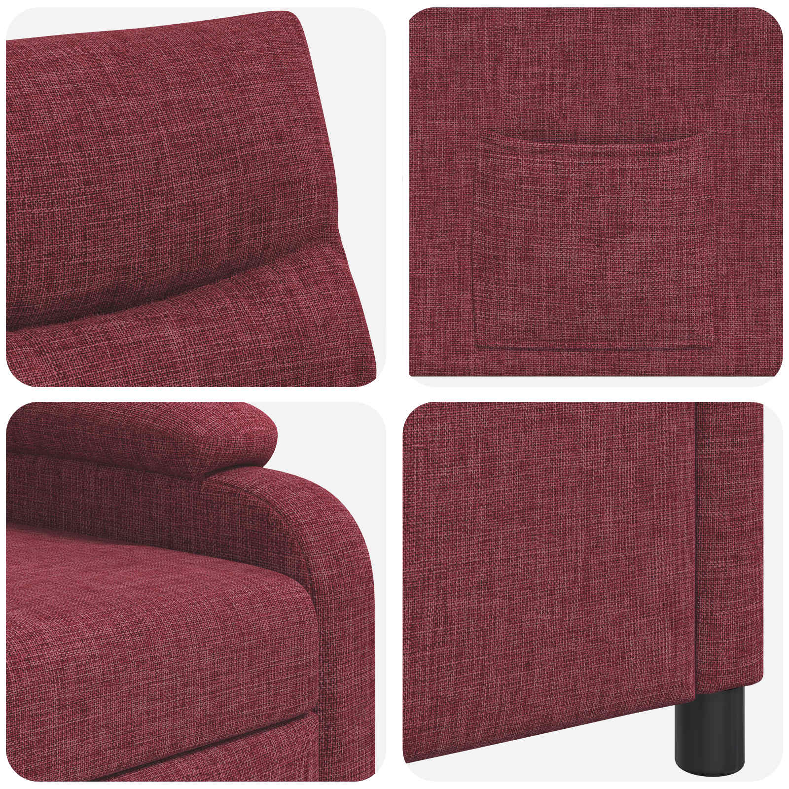 Relaxfauteuil Wijnrood Stof
