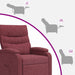 Relaxfauteuil Wijnrood Stof