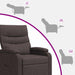 Relaxfauteuil Donkerbruin Stof