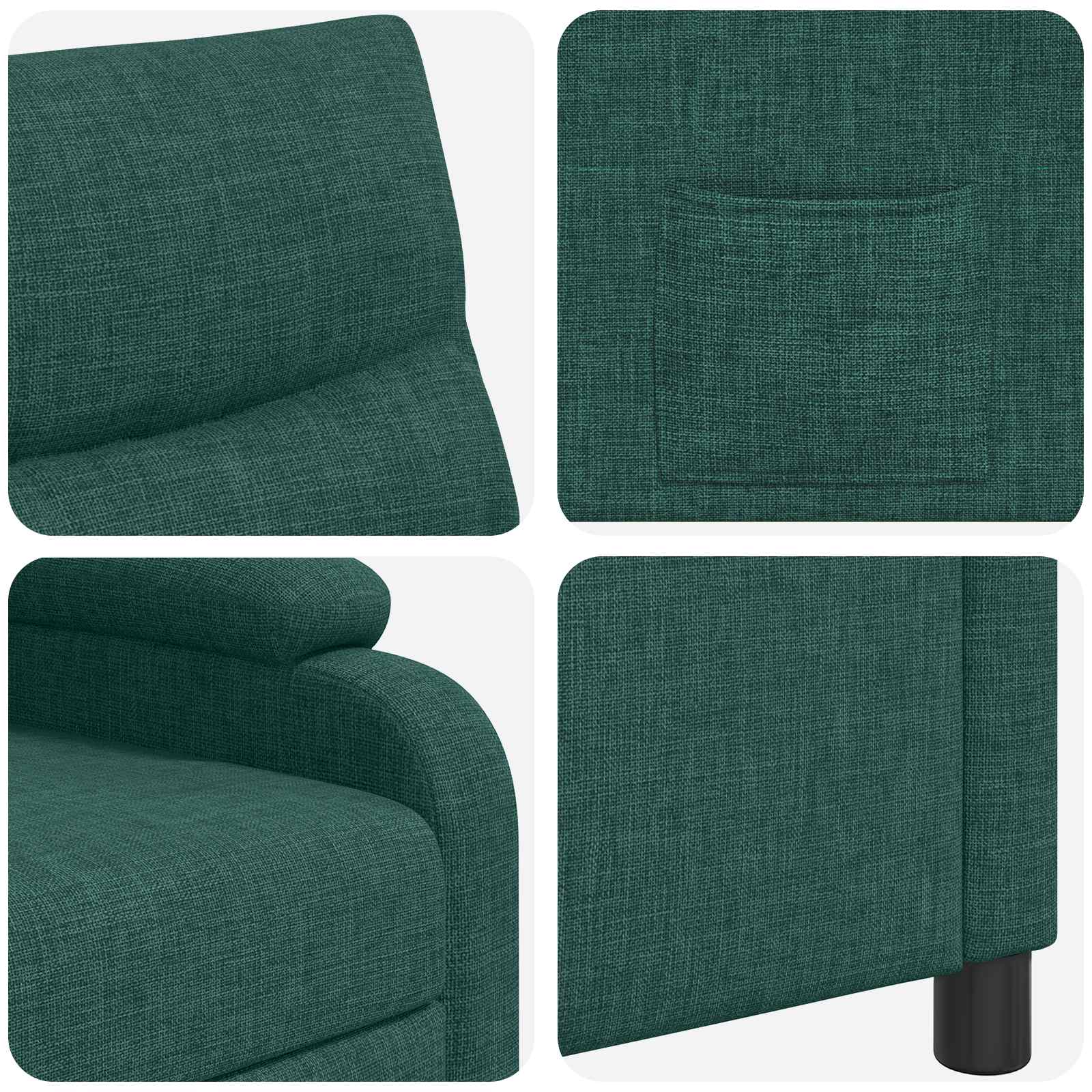 Relaxfauteuil Donkergroen Stof