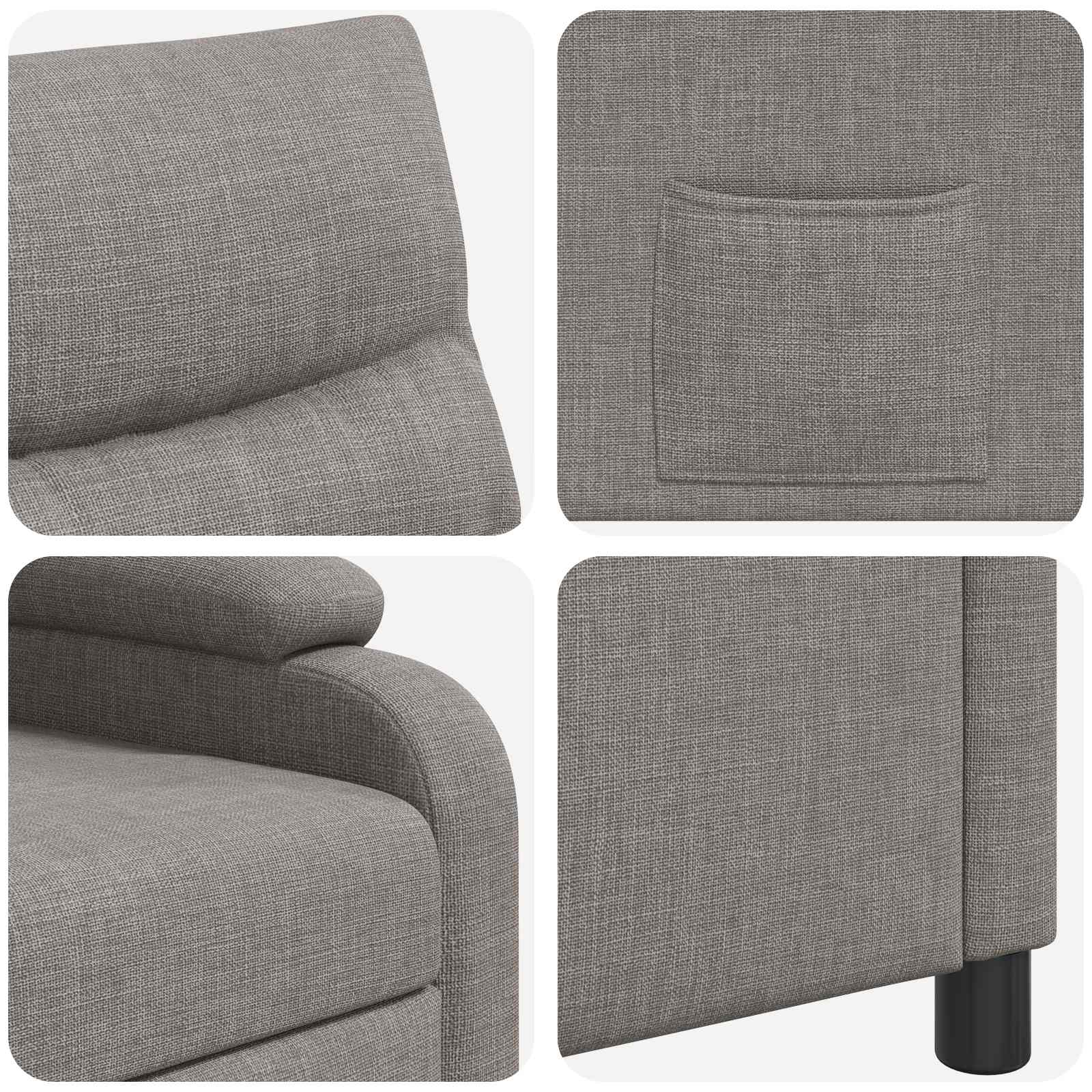 Relaxfauteuil Taupe Stof