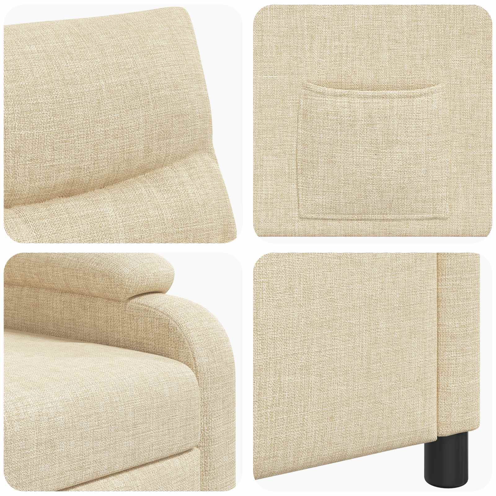 Relaxfauteuil Crèmekleurig Stof