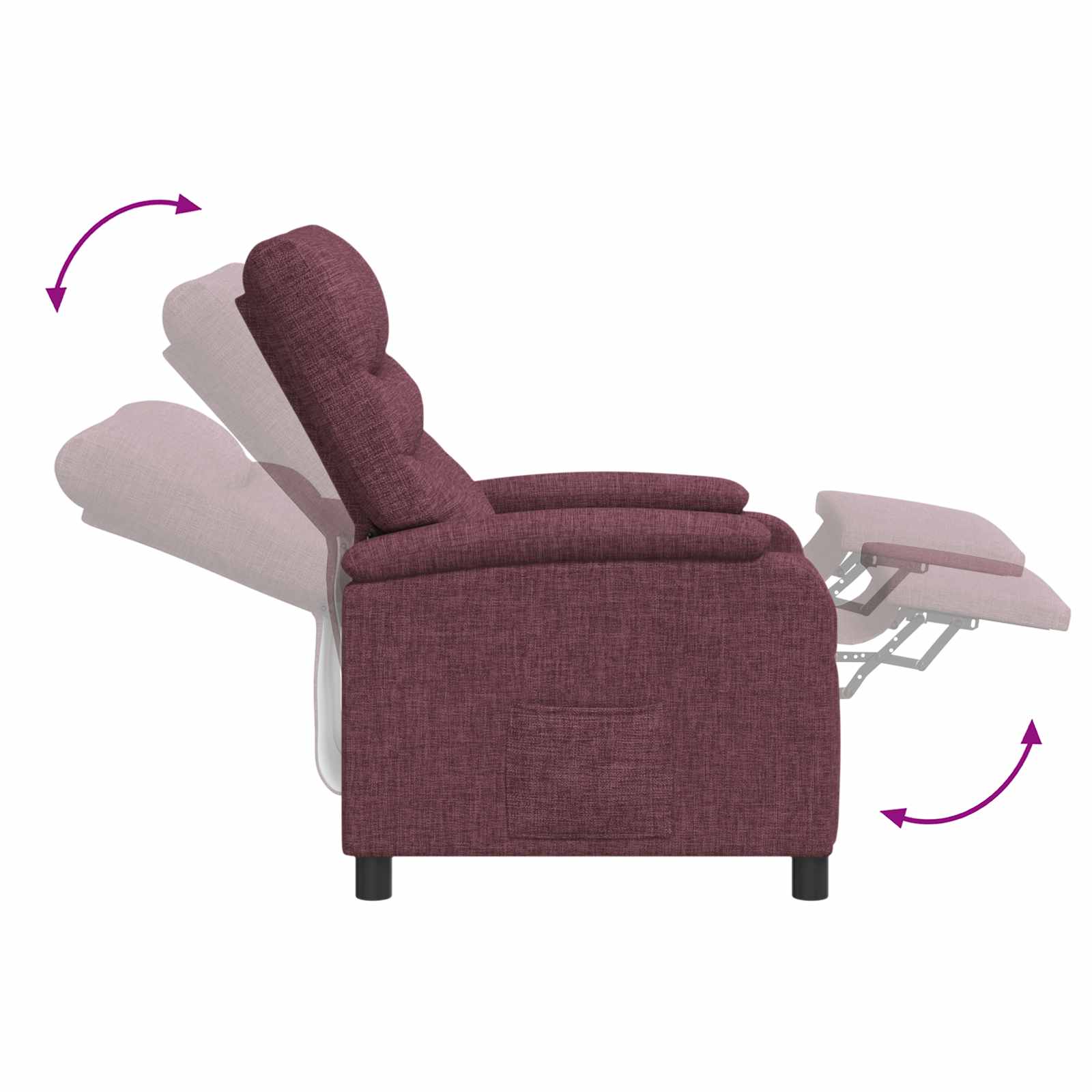 Relaxfauteuil Paars Stof