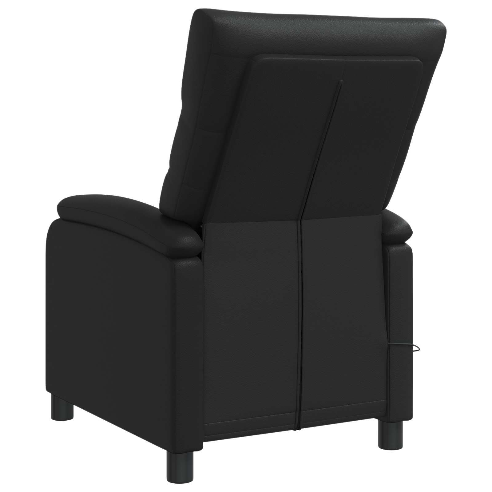 Massage Recliner Zwart Kunstleer