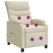 Massage Recliner Crèmekleurig Kunstleer