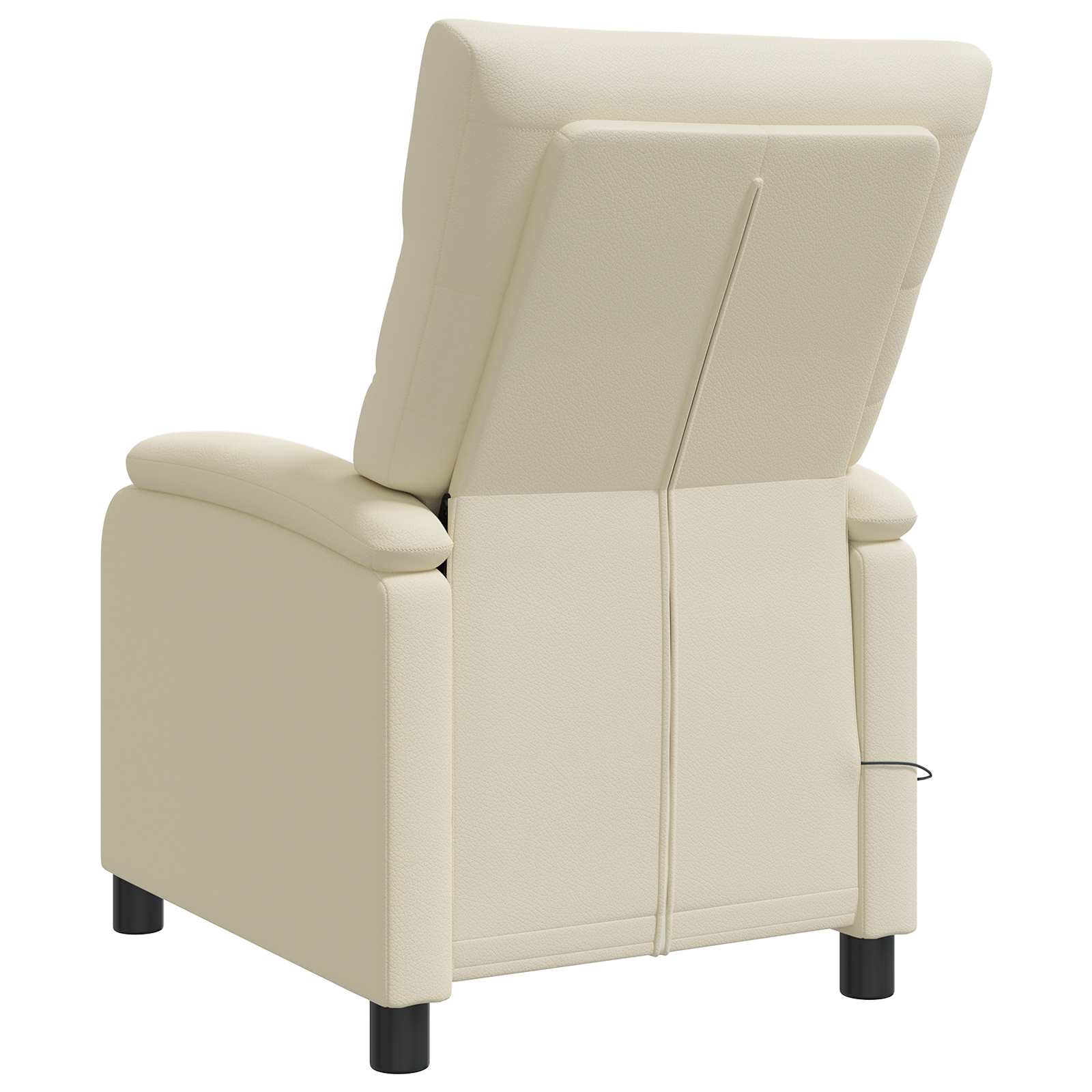 Massage Recliner Crèmekleurig Kunstleer