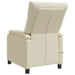Massage Recliner Crèmekleurig Kunstleer