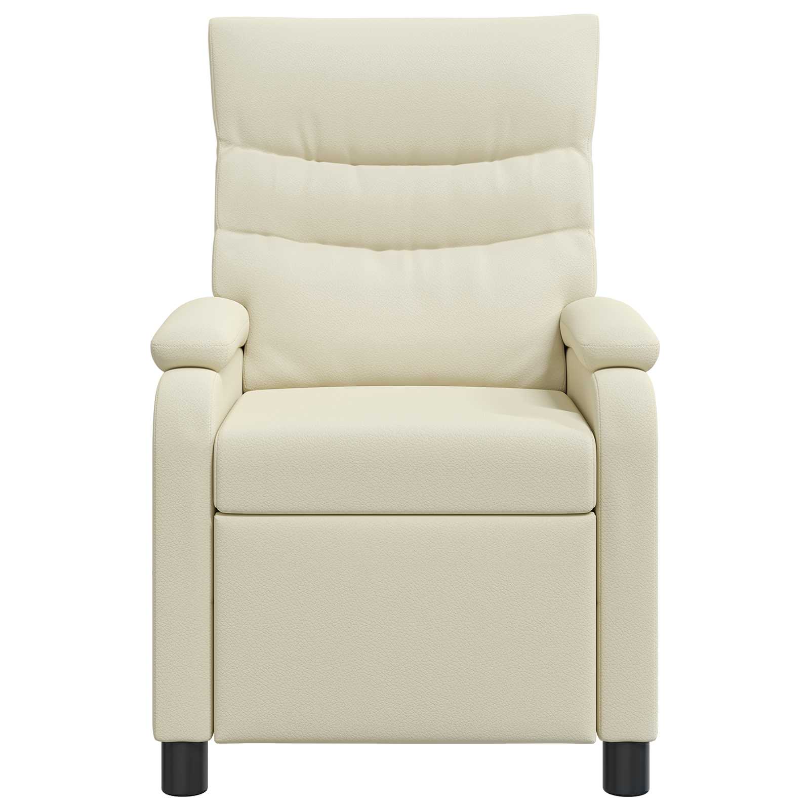 Massage Recliner Crèmekleurig Kunstleer