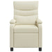 Massage Recliner Crèmekleurig Kunstleer