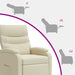 Massage Recliner Crèmekleurig Kunstleer