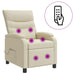 Massage Recliner Crèmekleurig Kunstleer