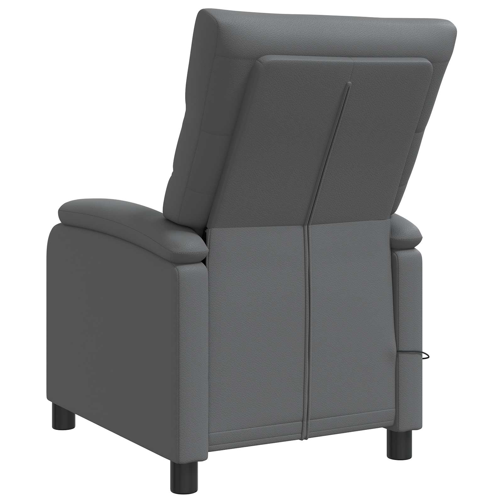 Massage Recliner Grijs Kunstleer