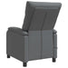 Massage Recliner Grijs Kunstleer