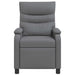 Massage Recliner Grijs Kunstleer