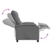 Massage Recliner Grijs Kunstleer