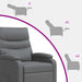 Massage Recliner Grijs Kunstleer