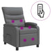 Massage Recliner Grijs Kunstleer