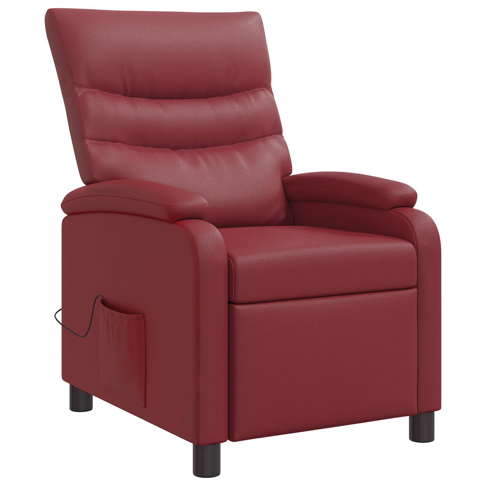 Massage Recliner Wijnrood Kunstleer