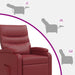 Massage Recliner Wijnrood Kunstleer