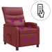 Massage Recliner Wijnrood Kunstleer