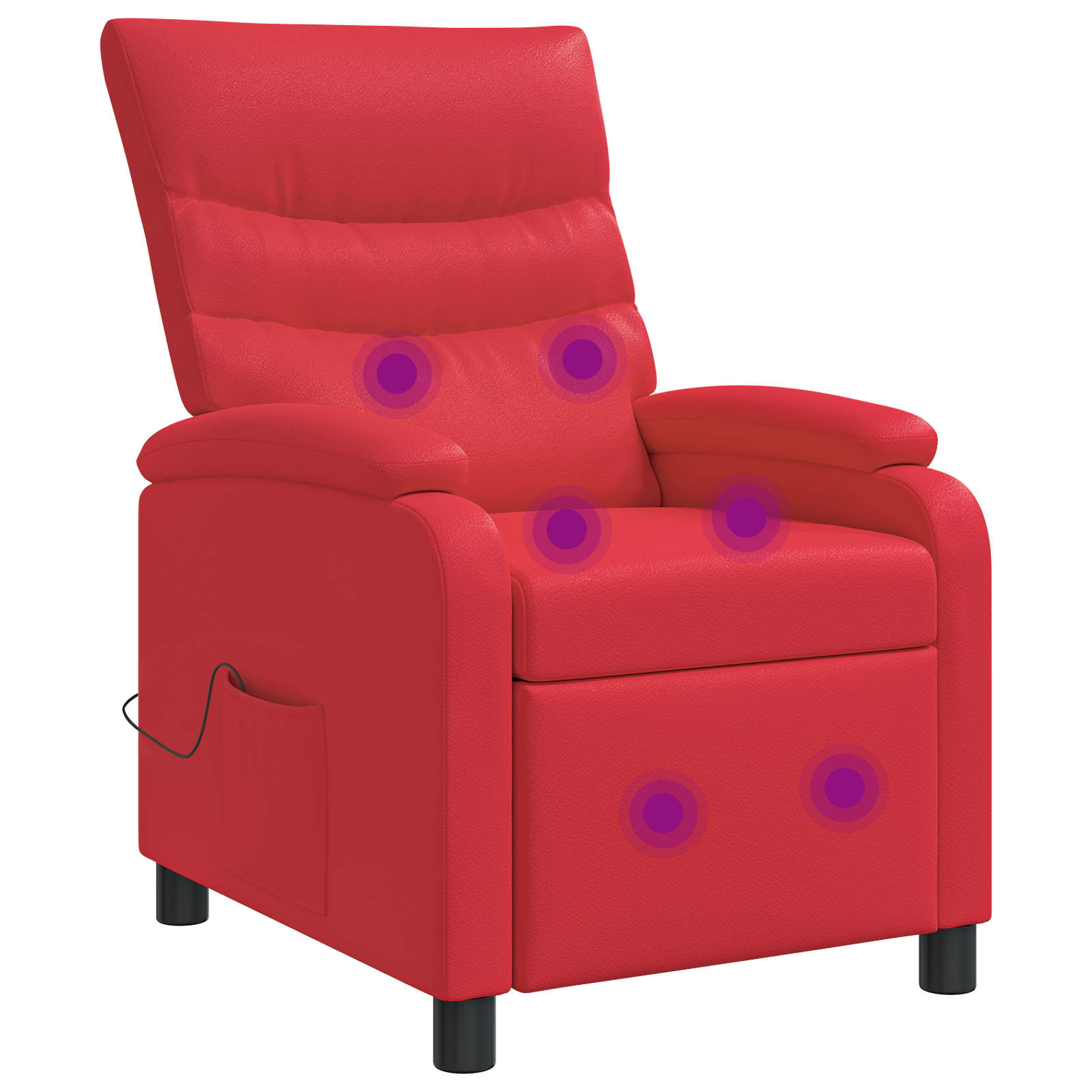 Massage Recliner Rood Kunstleer