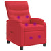 Massage Recliner Rood Kunstleer