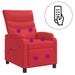 Massage Recliner Rood Kunstleer