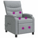 Massage Recliner Lichtgrijs Stof