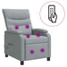 Massage Recliner Lichtgrijs Stof
